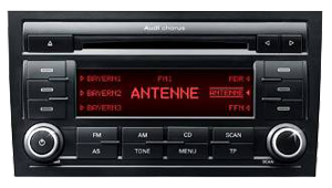 Audi Radio chorus EU AB2 alu, Start/Stop - 7649275380